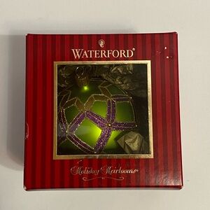 Waterford Green Glass Christmas Ornament